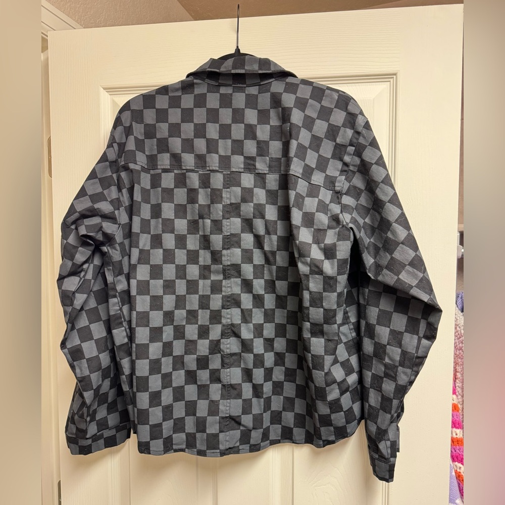 Checkered button up